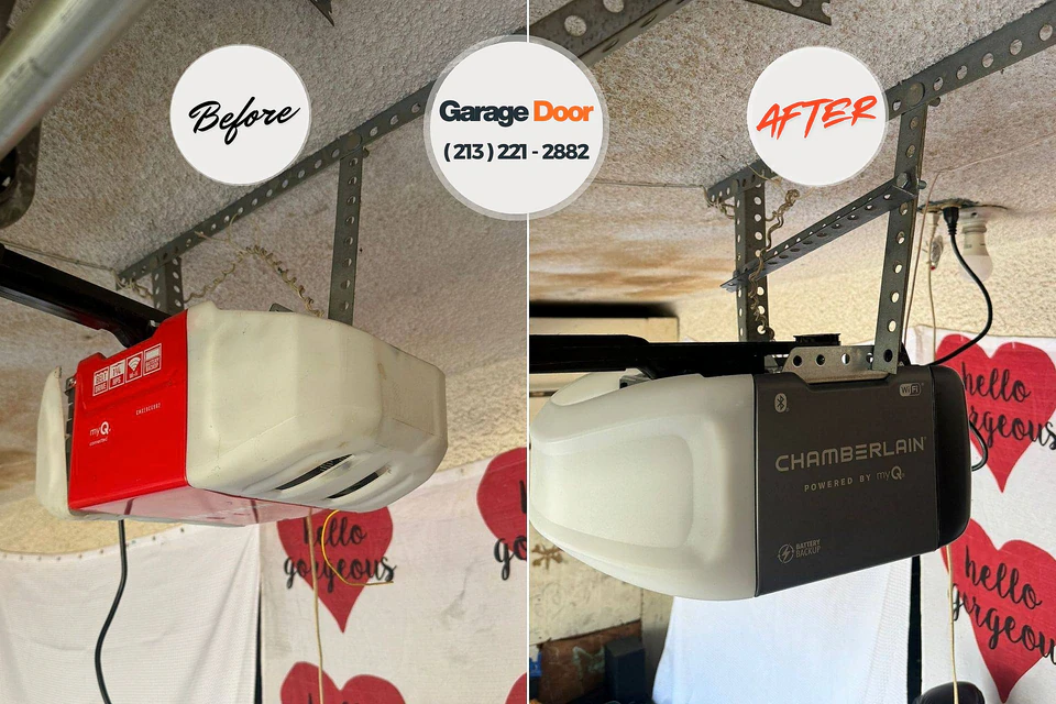 Before and after: garage door repair Benton City, WA